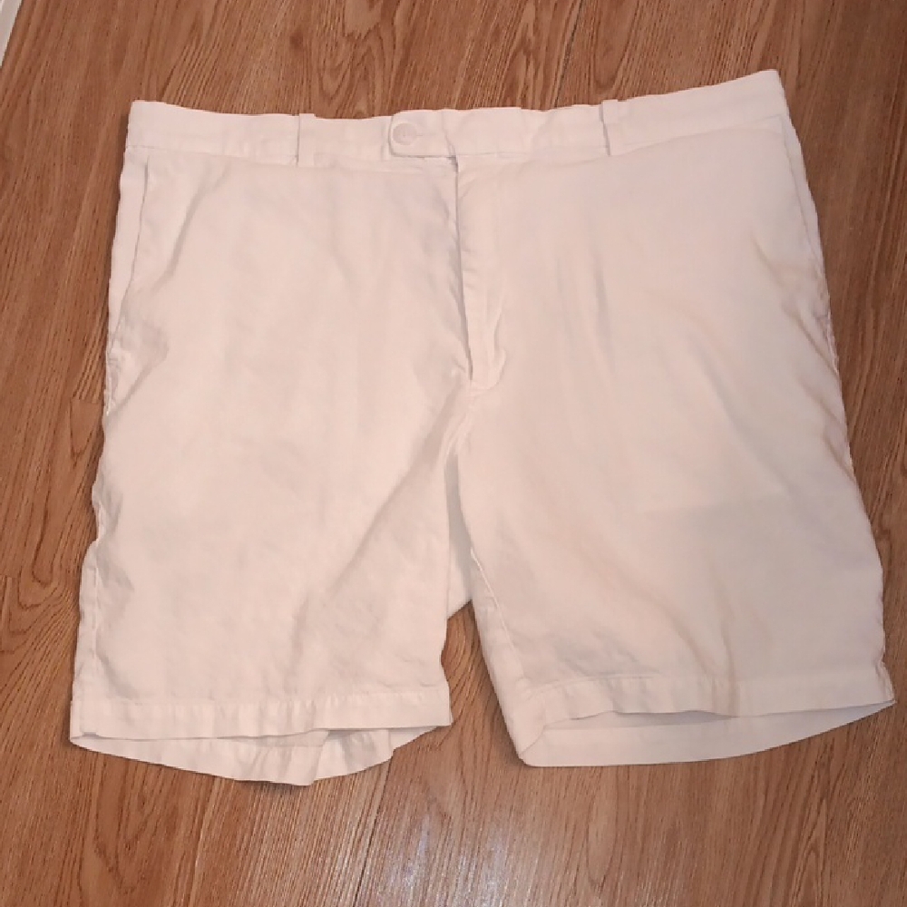 Cubavera Men's Size 40 Waist White Flat Front Shorts Classic Style